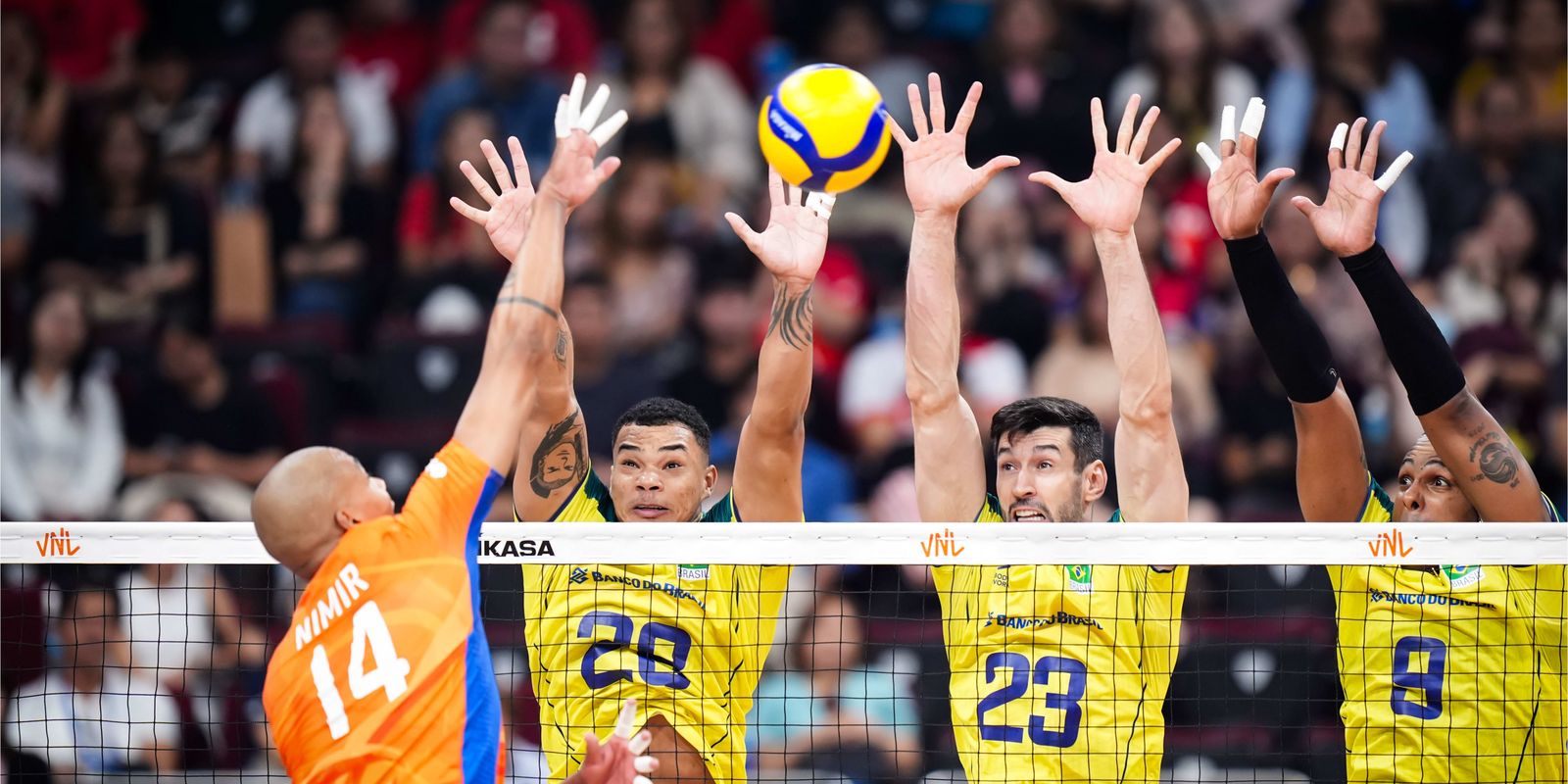 Brasil vence Holanda de virada na Liga das Nações de Vôlei Masculino