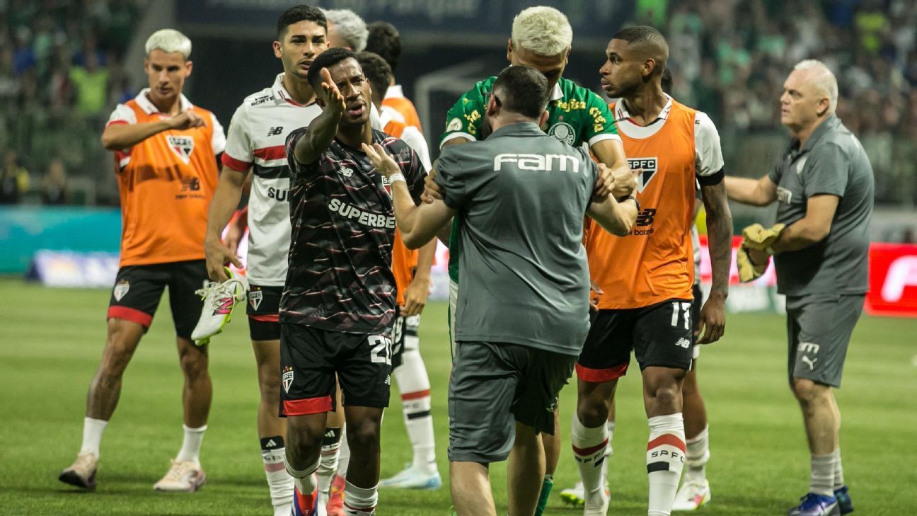 Súmula de Palmeiras x São Paulo tem briga generalizada e até soco na cara