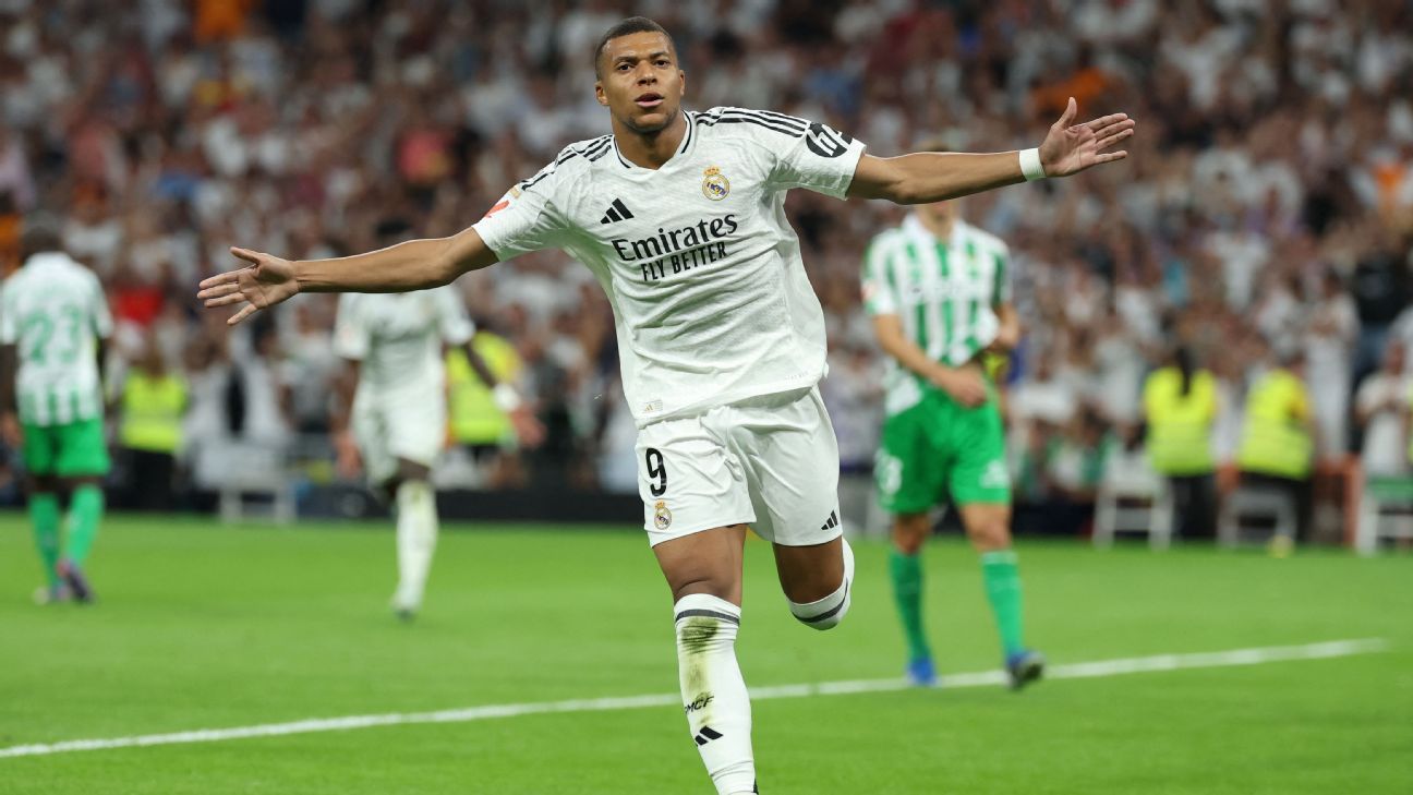 Mbappé desencanta em LALIGA, Real Madrid vence o Betis e segue ‘caça’ ao Barcelona