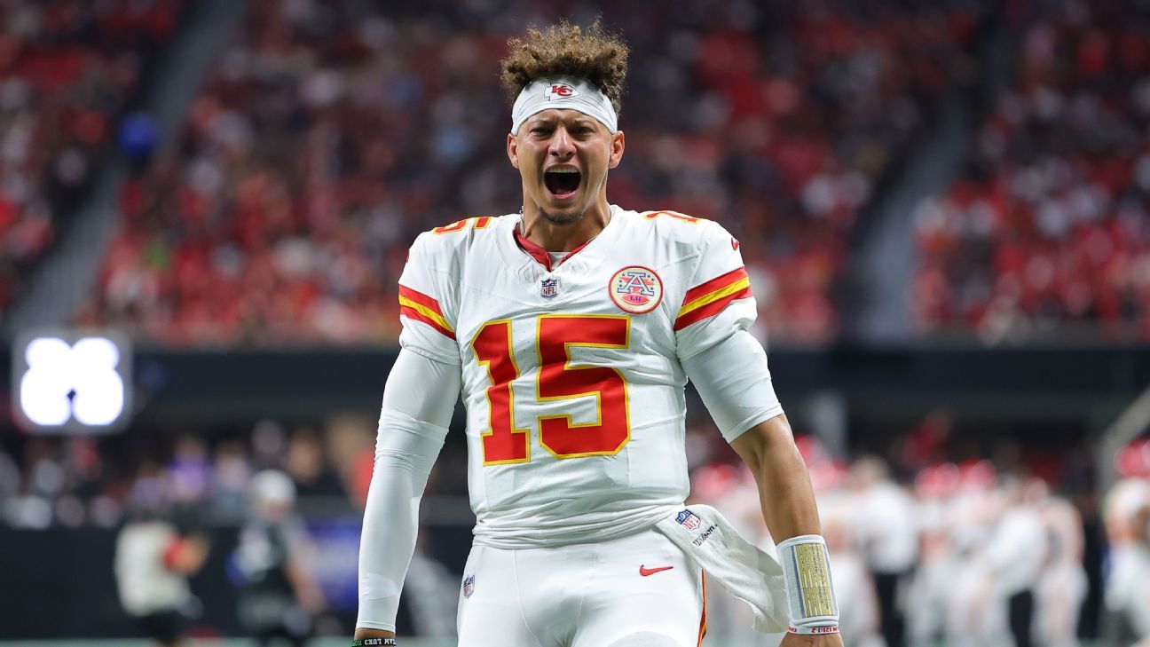 Patrick Mahomes comanda mais uma virada, e Kansas City Chiefs vence Atlanta Falcons