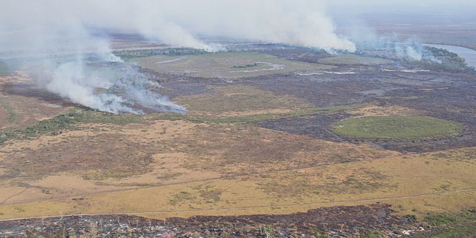 Emissão de gases por incêndios é recorde em dois estados