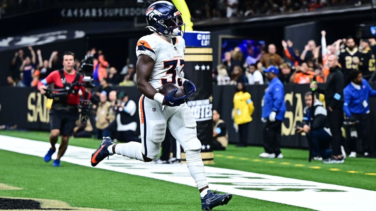 Javonte Williams anota dois touchdowns, e Broncos vencem Saints