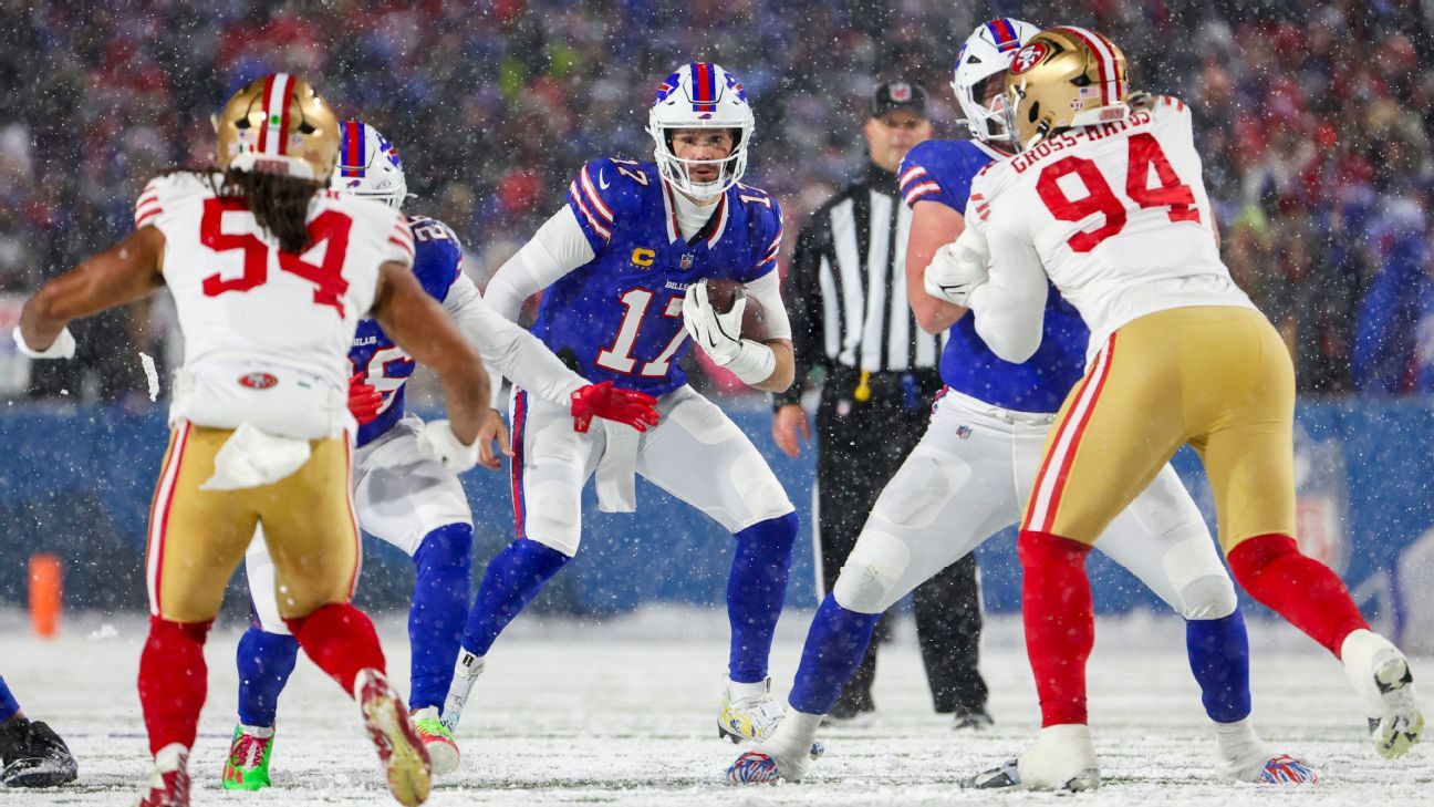 Bills amassam 49ers sob neve e se garantem no topo da AFC Leste na NFL