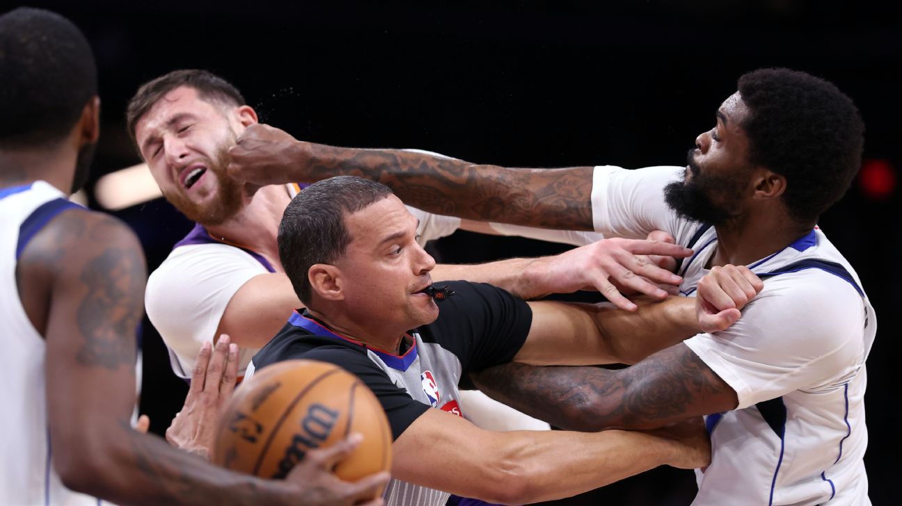 Mavs vencem Suns em duelo marcado por briga que terminou com três expulsos na NBA