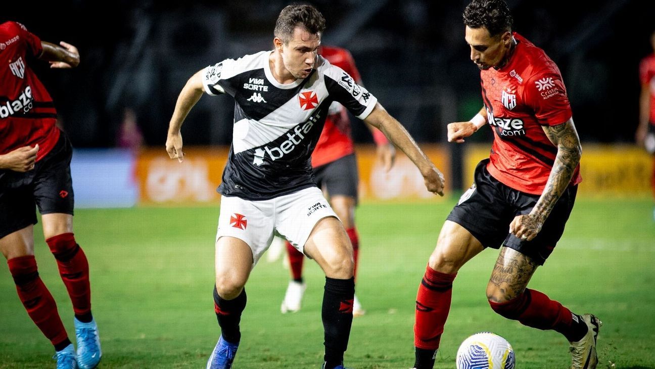 Vasco busca empate com o Atlético-GO e encerra série de derrotas no Brasileirão
