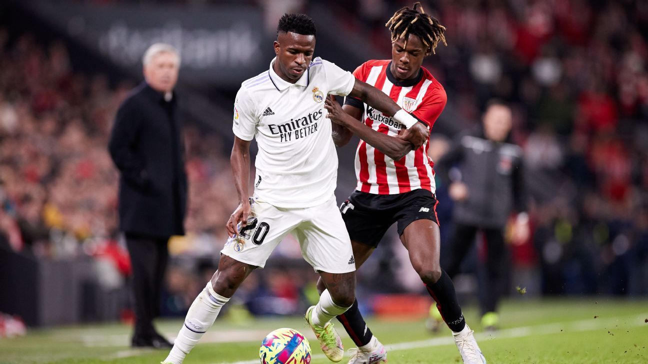 O gesto solidário de Williams com Vinicius Jr. antes de Real x Bilbao