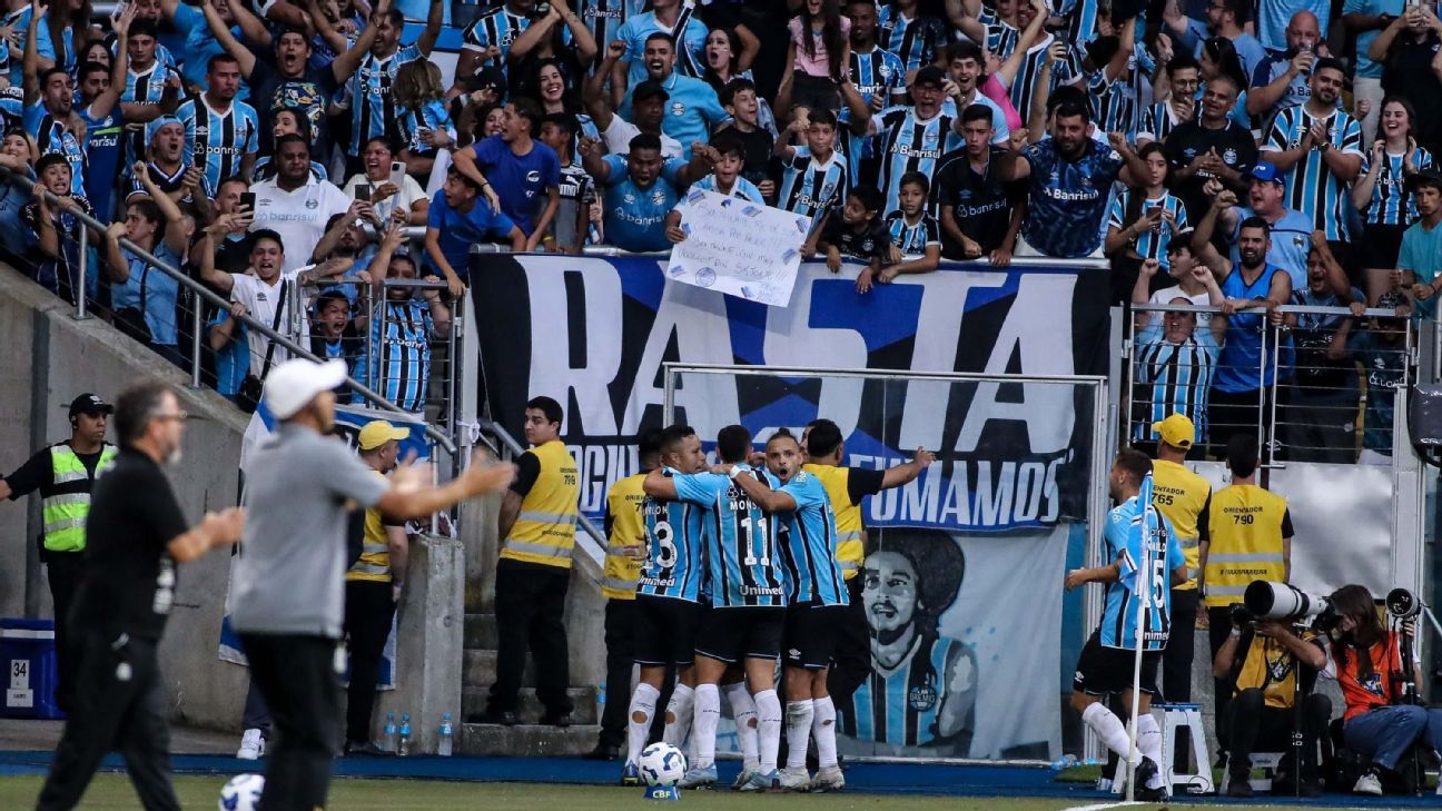 Grêmio vence Santos em duelo de desesperados e deixa Z-4 do Brasileiro