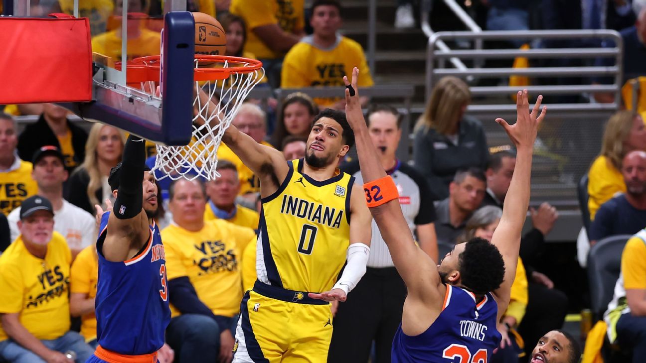 Haliburton anota triplo-duplo, e Pacers abrem 3 a 1 contra os Knicks em partida eletrizante