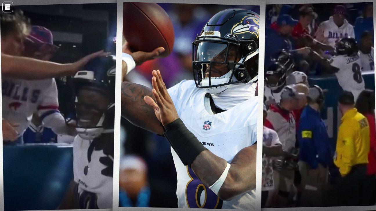 Lamar Jackson se manifesta sobre polêmica com torcedor em derrota dos Ravens para os Bills