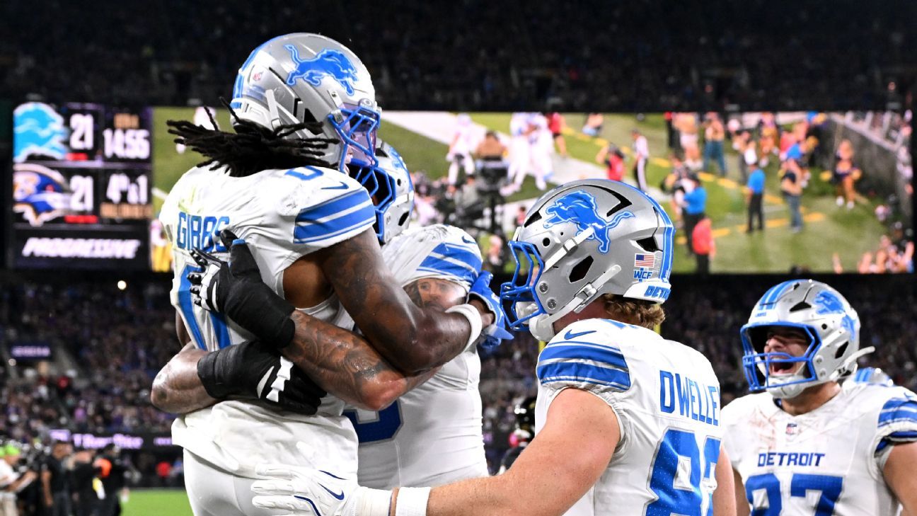 Lions quebram tabu, dominam Ravens na defesa, e vencem em Baltimore após quase 50 anos