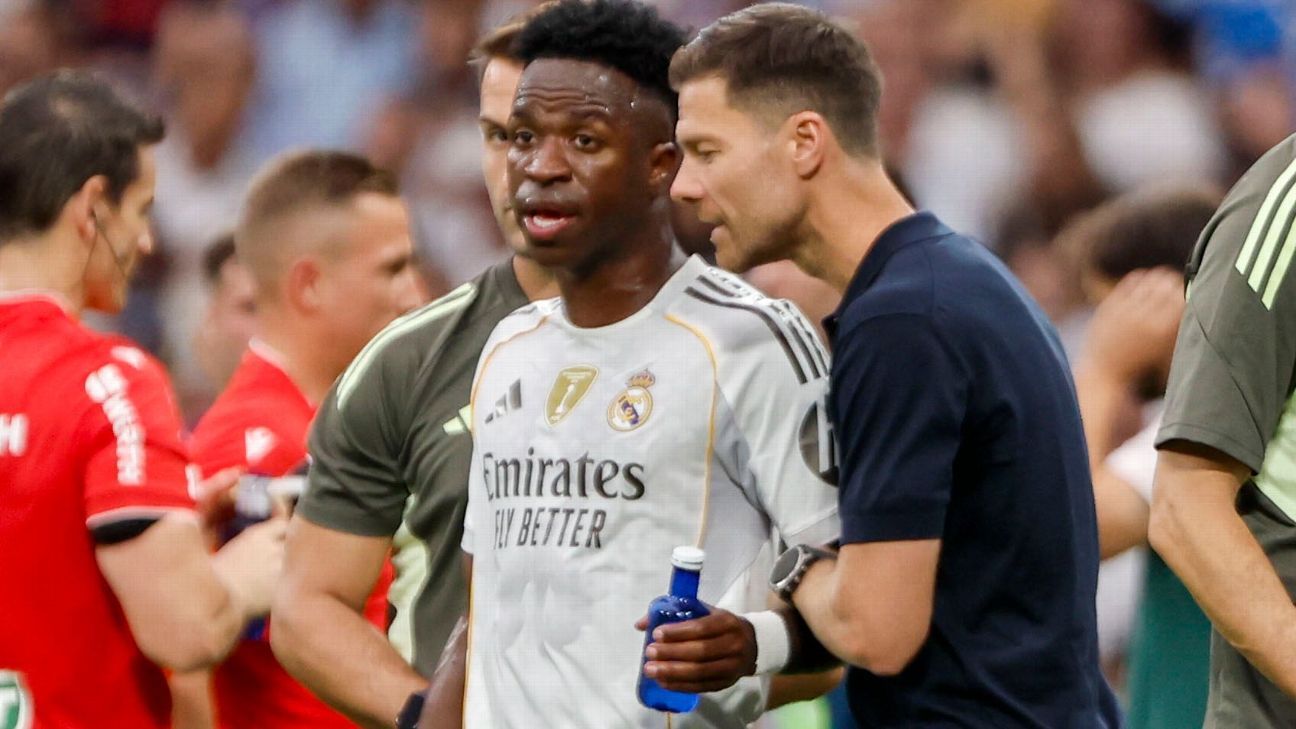 Xabi Alonso explica por que substituiu Vinicius Jr. de novo