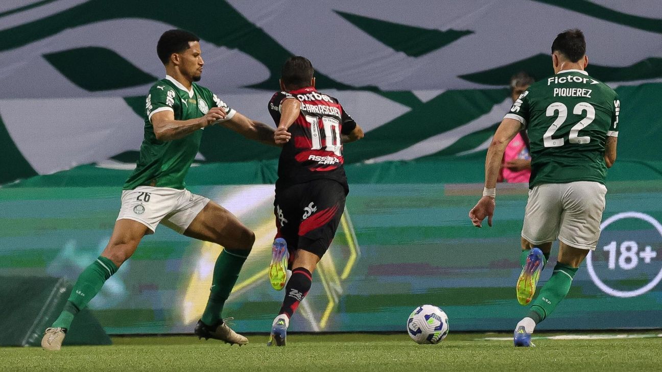 CBF define data e hora de partidas atrasadas de Palmeiras e Flamengo no Brasileirão; veja tudo