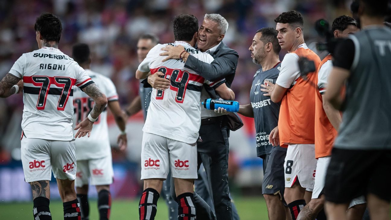 São Paulo suporta pressão após expulsão, vence o Fortaleza com fim de ‘jejum’ de Luciano e põe fim à sequência de derrotas