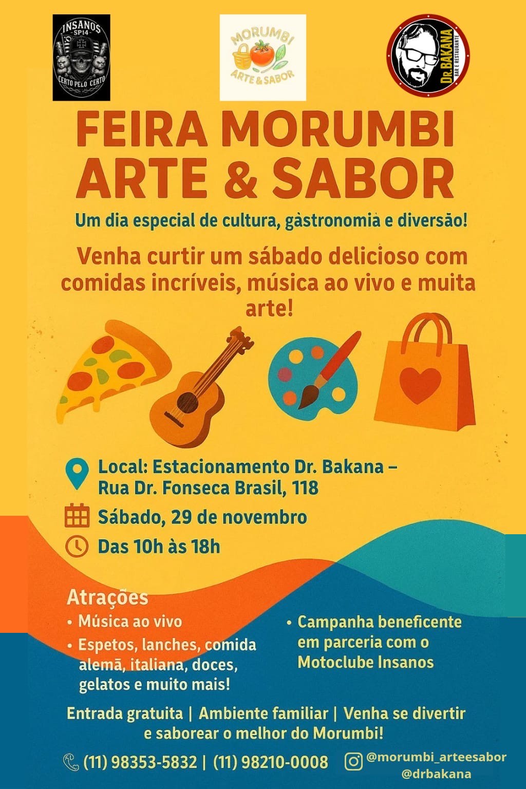 Zona Sul -SP recebe a 1ª edição da Feira Arte & Sabor no dia 29 de novembro