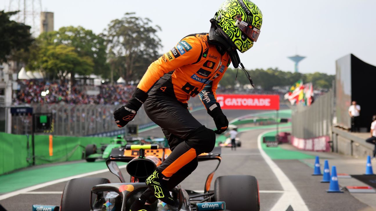 F1: Norris volta a dominar treino e será pole da sprint em São Paulo; Bortoleto larga em 14°