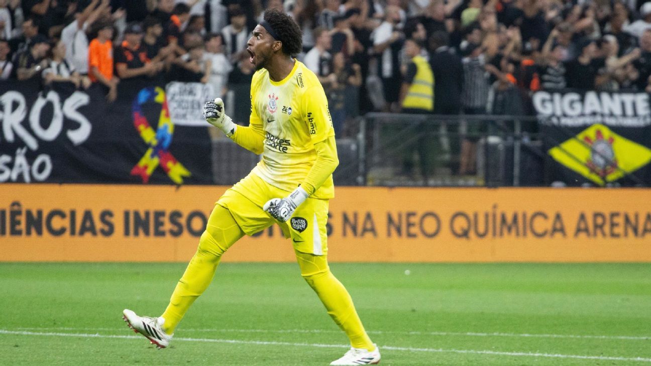 Hugo Souza pega pênalti e salva contra o Bragantino, Corinthians vence a primeira no Brasileirão e deixa o Z4