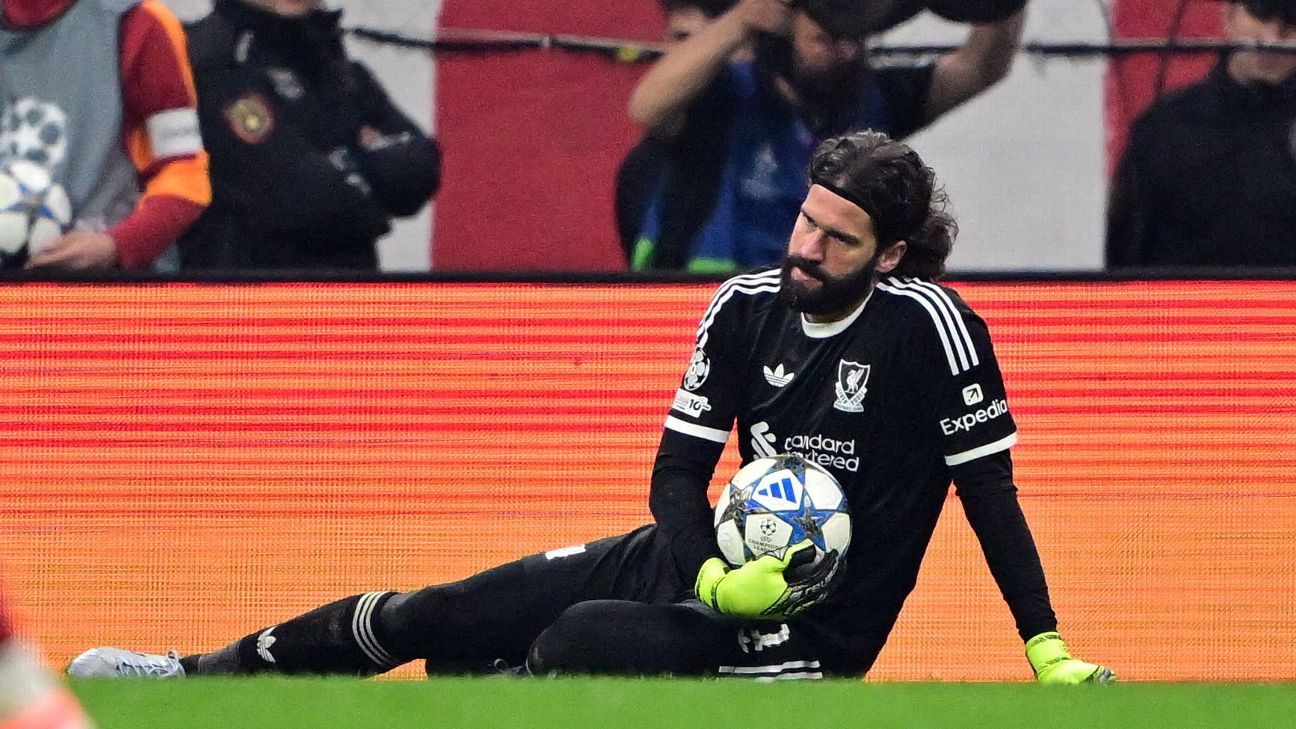Liverpool confirma Alisson fora na Champions e admite retorno apenas no fim da temporada