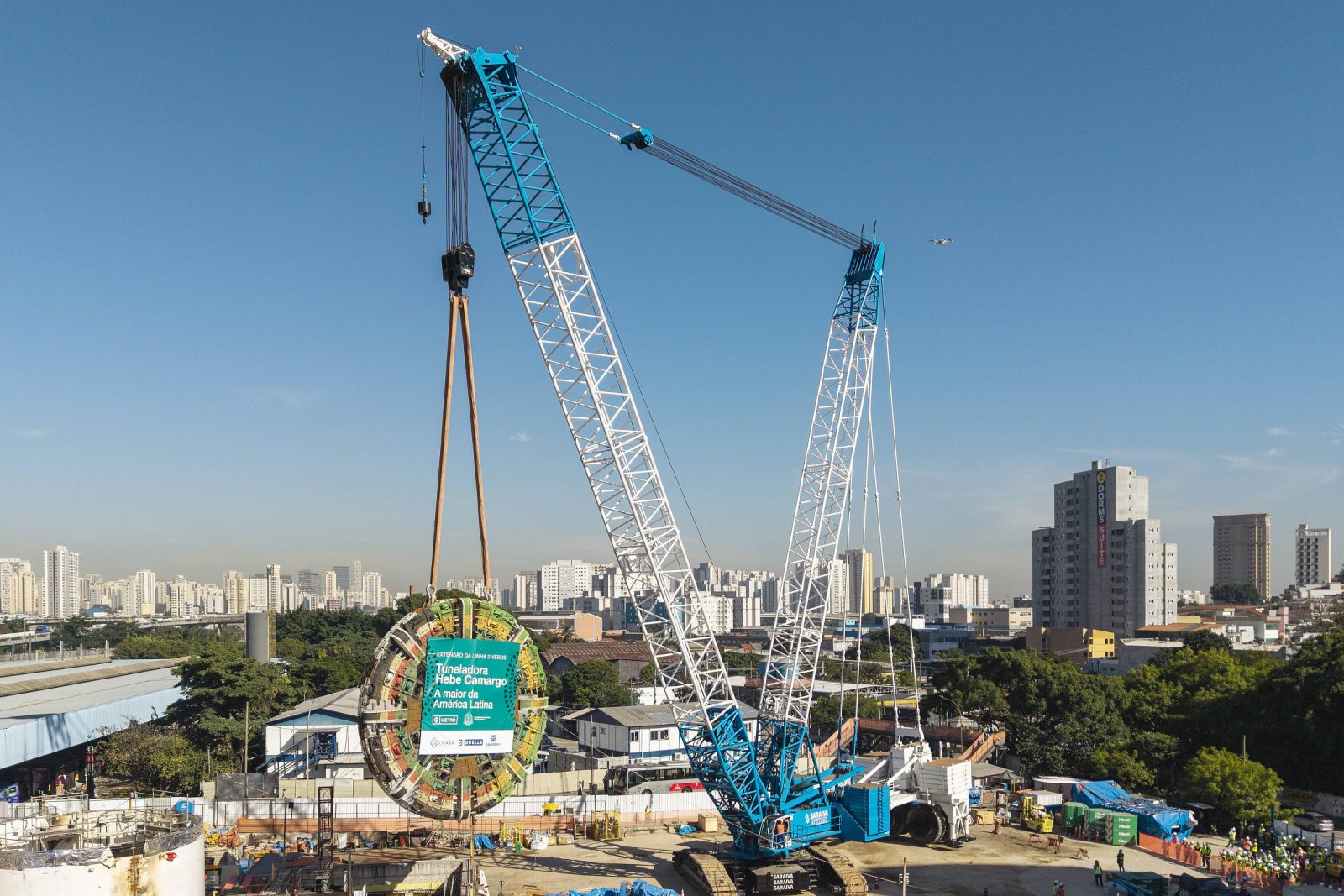 Roda de corte gigante desce na Penha para escavar metrô até Guarulhos (SP)